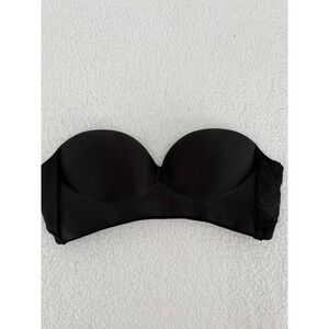 Strapless‎ Black Convertible Straps Tagless Label 38B Bra Womens